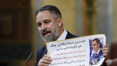 Abascal, a Sánchez: "Quiere la guerra de Irán o Ucrania y las utiliza para tapar sus corruptelas"