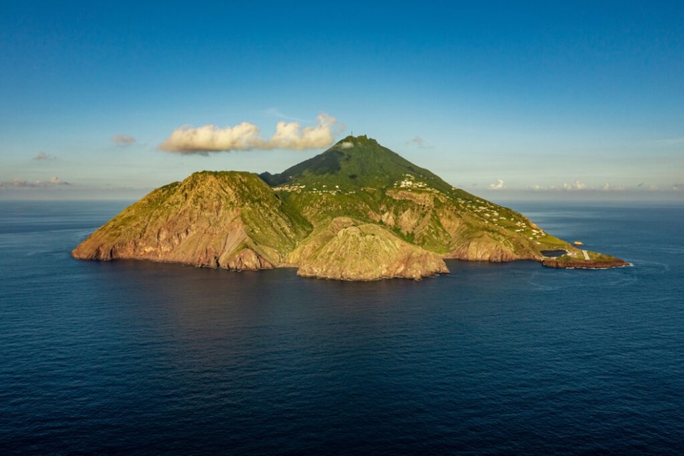 Imagen de la isla de Saba
