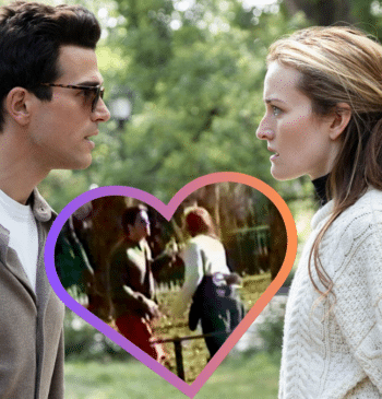 Paul Anthony Kelly como John F. Kennedy Jr. y Sarah Pidgeon como Carolyn Bessette en el episodio cinco de 'Love Story'