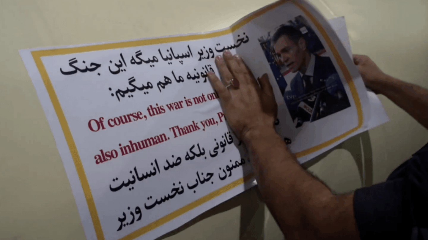 El agradecimiento de Irán a Pedro Sánchez, en uno de sus misiles lanzados contra Israel