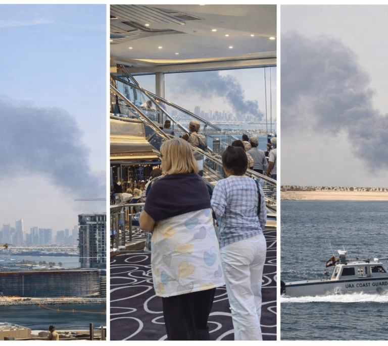La angustia de unos españoles atrapados en un crucero en Dubái bajo la lluvia de misiles: “Nadie nos da una solución”