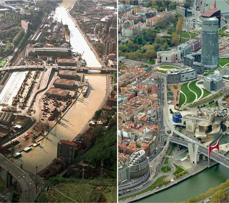Del acero y los buques, al padel surf y los veleros en la Ría: Bilbao entierra su pasado industrial
