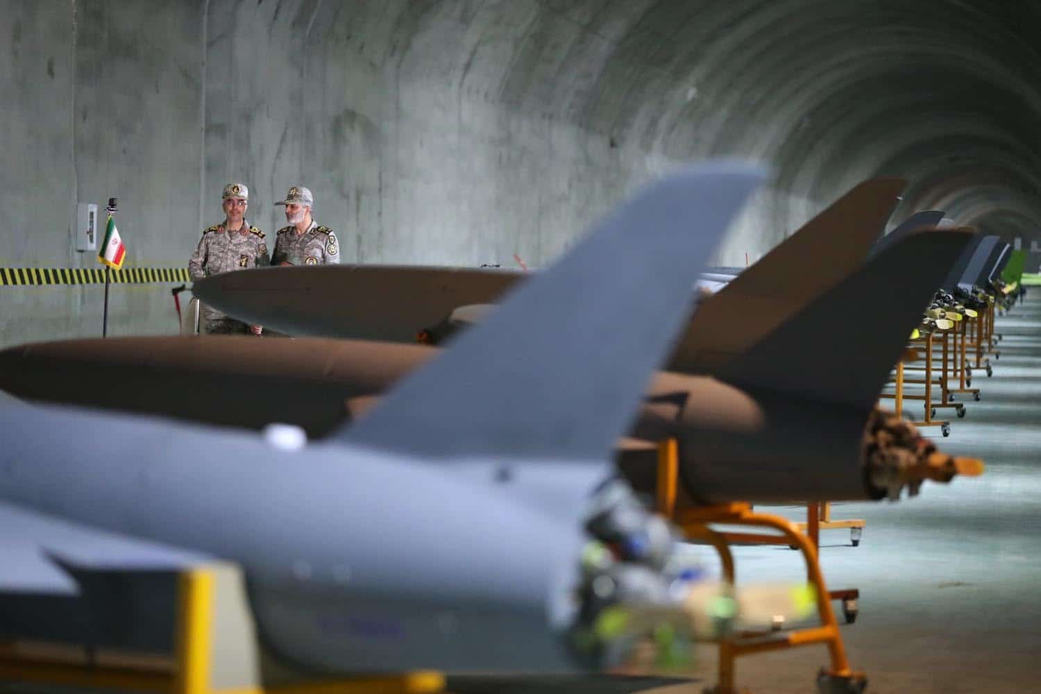 Drones en una ubicación secreta de Irán.