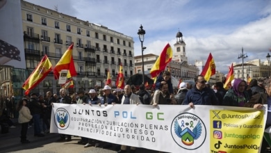 Policías y guardias civiles se movilizan en Madrid para exigir equiparación salarial y ser profesión de riesgo