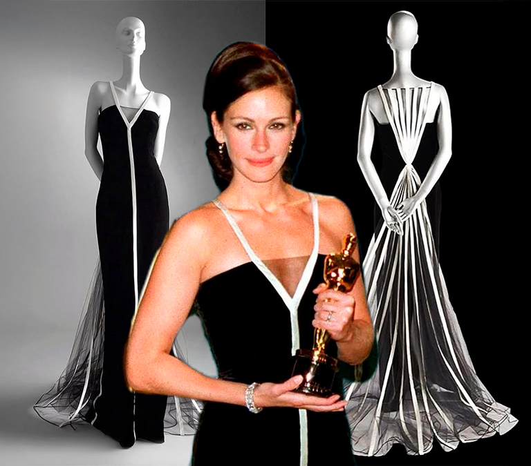 El vestido vintage con el que Julia Roberts conquistó los Oscar y que años después enamoró a su hija
