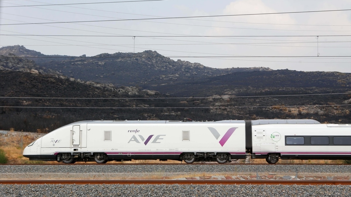 Un tren de la línea AVE.