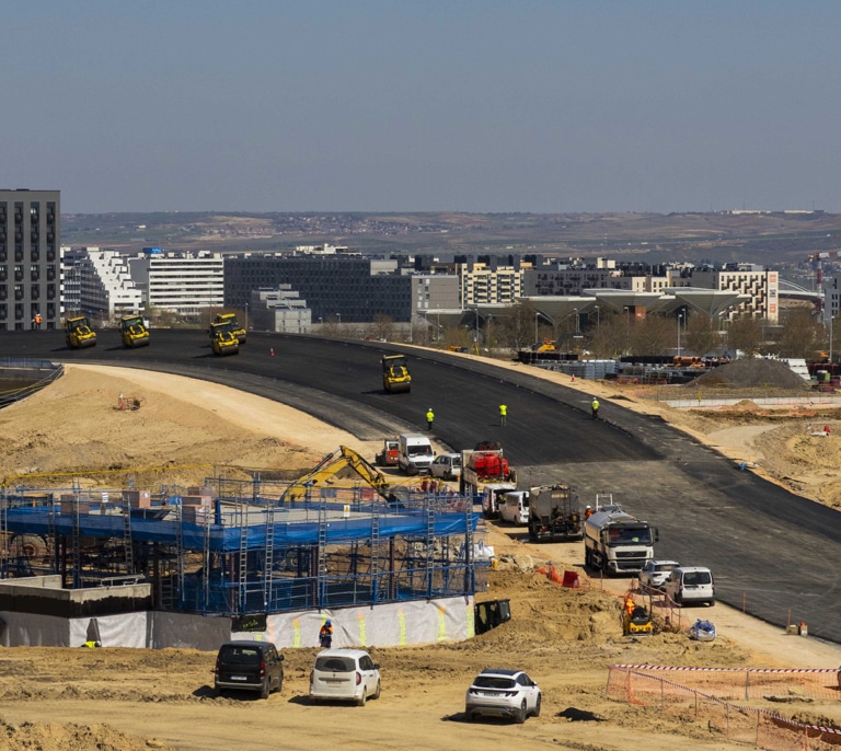 El peralte de La Monumental toma forma: así avanza la espectacular curva del circuito de F1 de Madrid