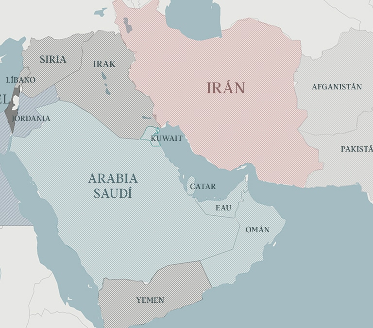 La guerra contra Irán en mapas