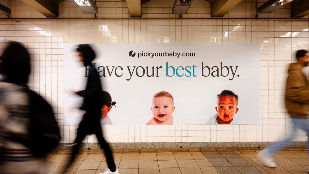 Anuncio en el metro de Nueva York de Nucleus Genomics.