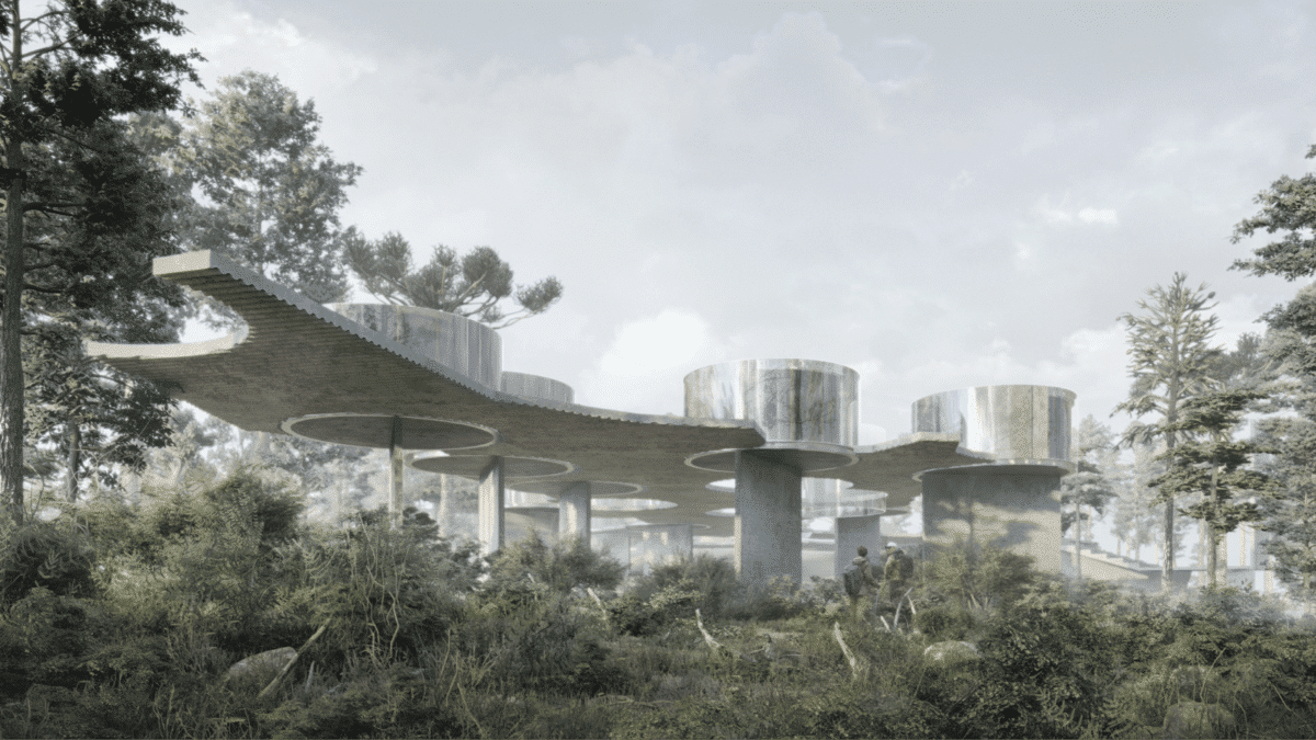 Imagen del proyecto de Smiljan Radic para Solo Hotel en Teruel.