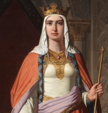 Doña Urraca de León interpretada por el pintor Carlos Múgica y Pérez en 1857.