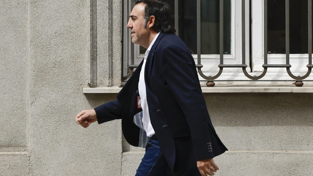 El hermano de Koldo García, Joseba, a su salida del Tribunal Supremo.
