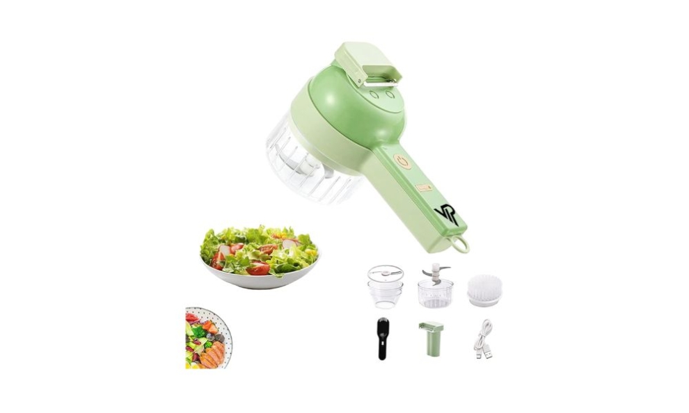 Cortador de verduras eléctrico 4 en 1