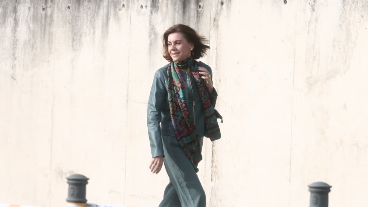 La exministra de Defensa, María Dolores de Cospedal, a su llegada a la Audiencia Nacional.