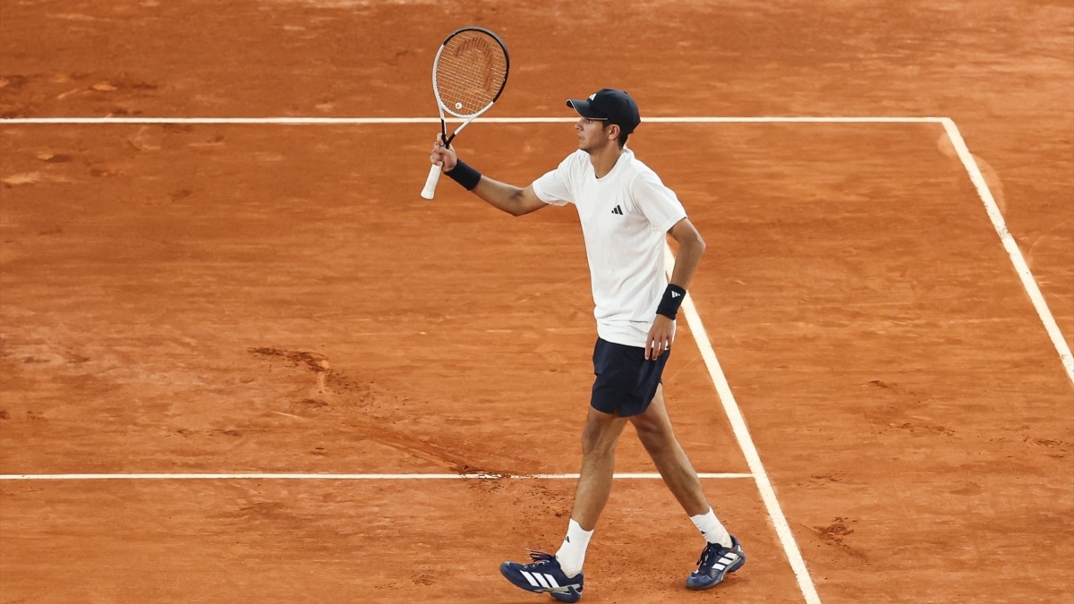 Rafa Jódar reaccionando a su victoria ante Fonseca en el MMO