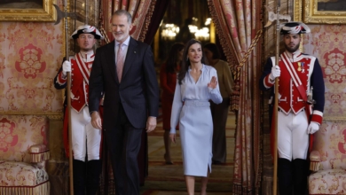 Felipe VI y Letizia rinden honores a Gonzalo Celorio: las mejores imágenes del almuerzo del Premio Cervantes
