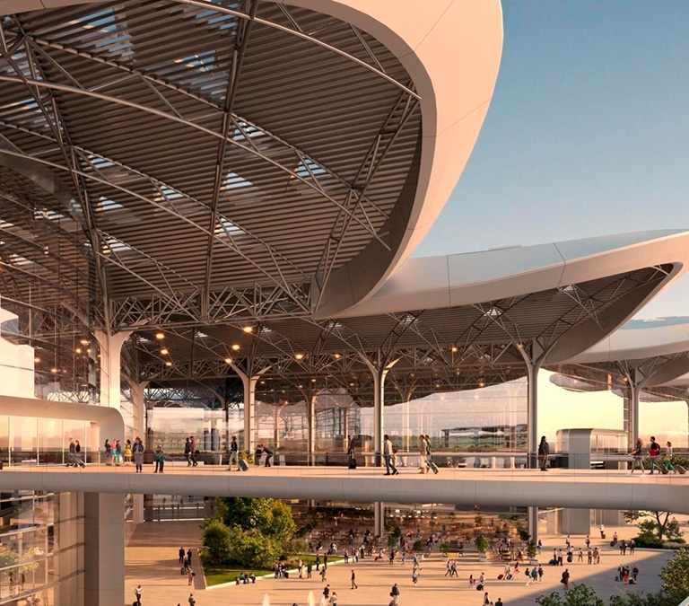 Port Polska, un megaaeropuerto futurista en el corazón de Europa, y con sello español