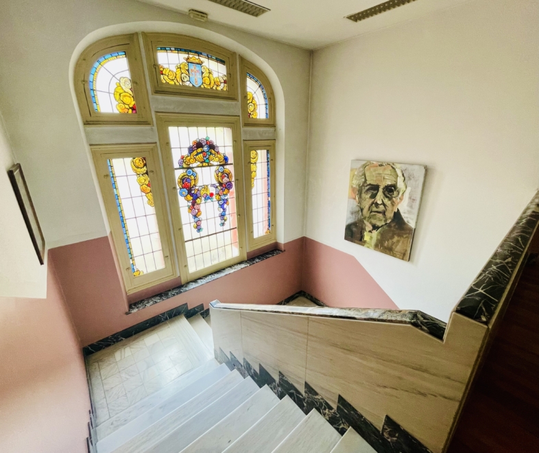 Interior de la Fundación Gustavo Bueno en Oviedo.