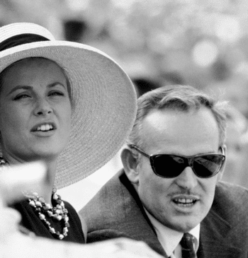 Grace Kelly y Rainiero de Mónaco en los Juegos Olímpicos de Roma de 1960.
