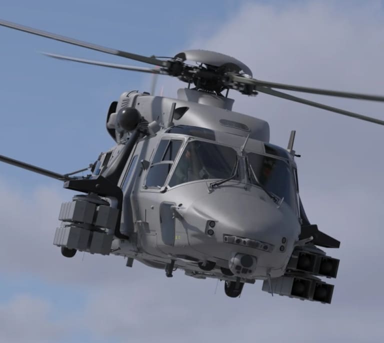 El helicóptero NH90 busca nuevas formas de controlar drones desde la tripulación