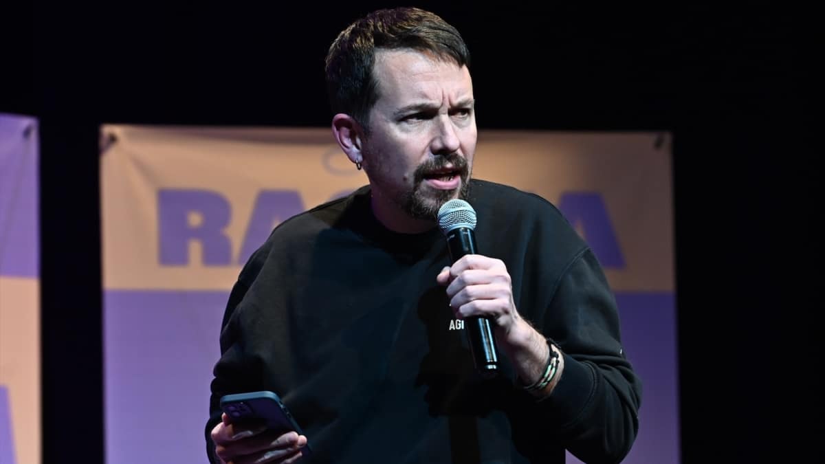 El vicepresidente tercero del Gobierno y ex líder de Podemos, Pablo Iglesias, en un mitin de Podemos