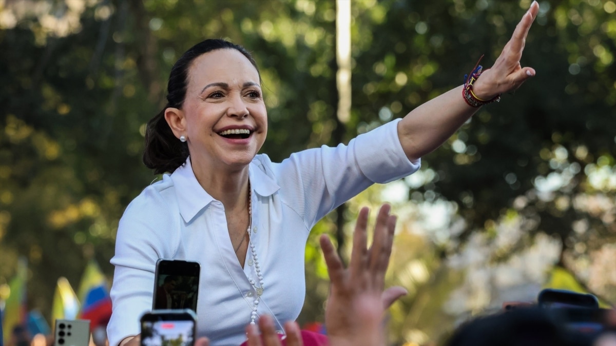 Maria Corina Machado el pasado 12 de marzo durante su visita a Santiago de Chile.