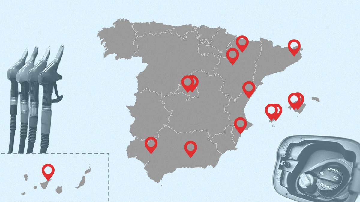 ¿Dónde están las 14 gasolineras que aún cobran por encima de los 2 euros el litro?