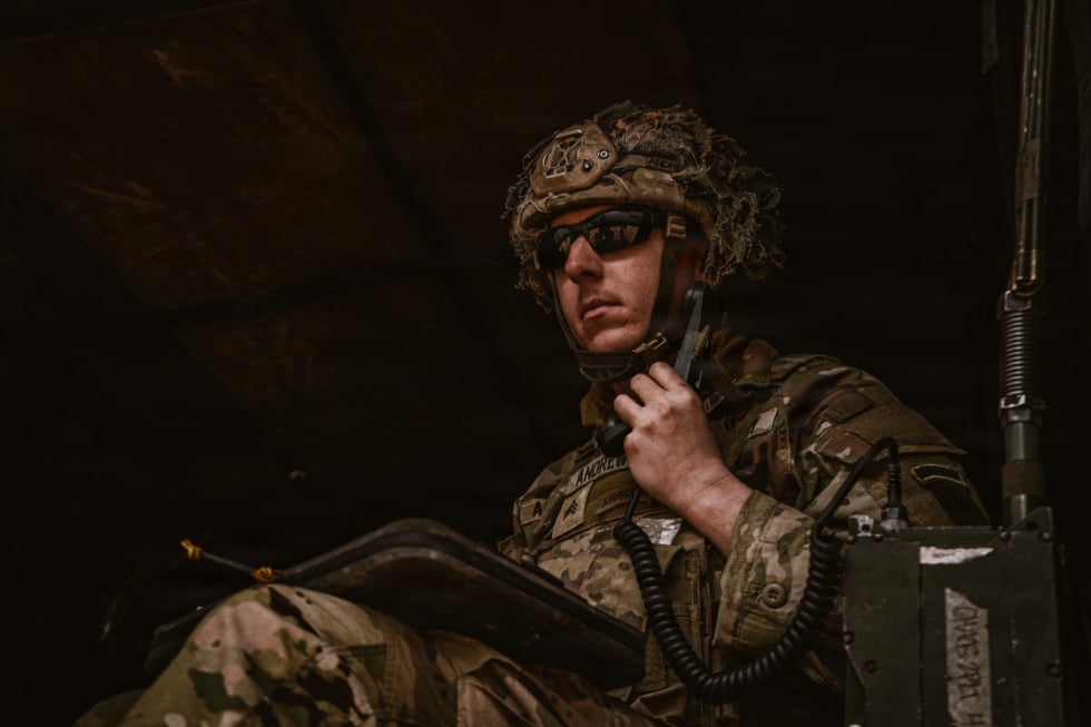Soldados estadounidenses en maniobras de preparación para la operación African Lion
