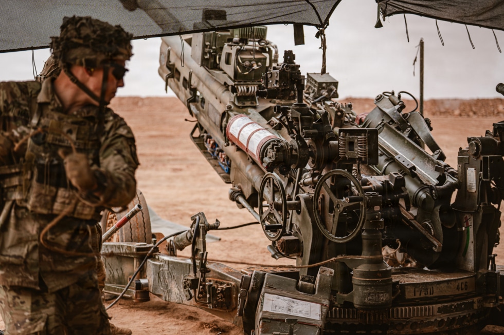 Soldados estadounidenses en maniobras de preparación para la operación African Lion
