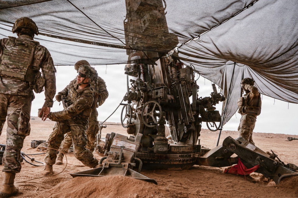 Soldados estadounidenses en maniobras de preparación para la operación African Lion