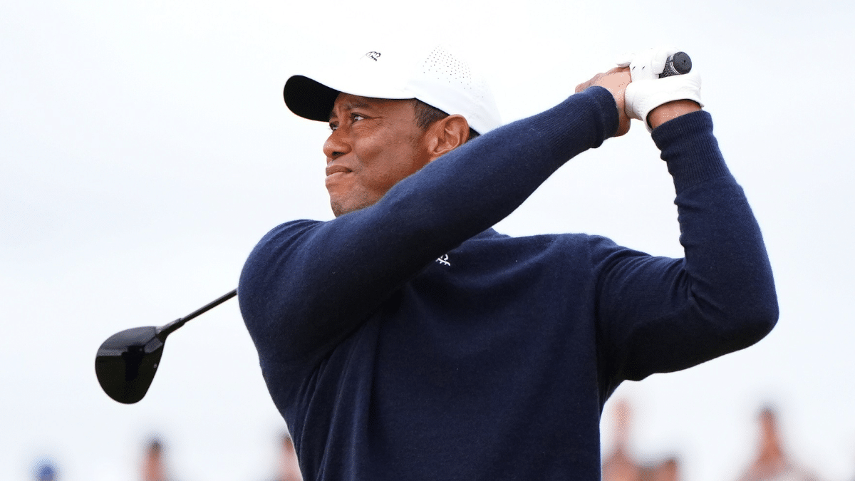 Tiger Woods en el Royal Troon de 2024.