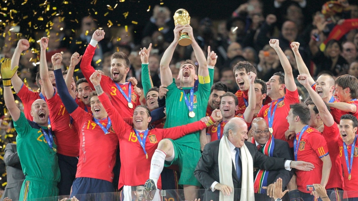 Imagen de España ganando el mundial en 2010