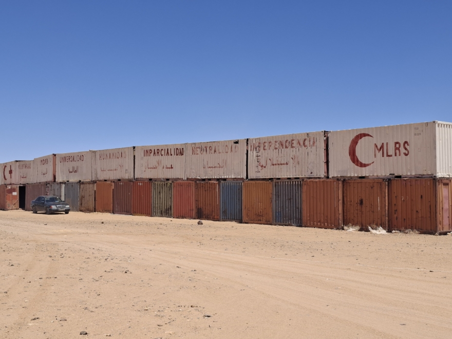 Sede de la Media Luna Roja Saharaui en el campamento de Rabuni (Tinduf)