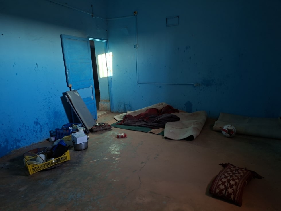 Una de las habitaciones de la Escuela de Enfermería Ahmed Abdel-Fatah