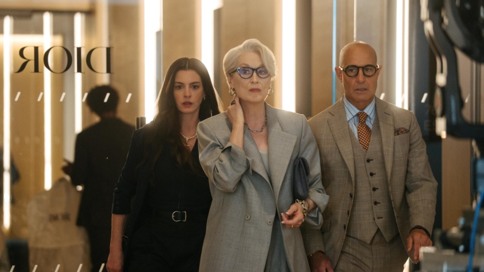 Anne Hathaway, Meryl Streep y Stanley Tucci en 'El diablo viste de Prada 2'