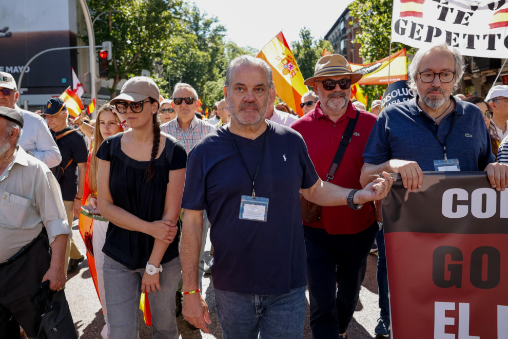 Marcos de Quinto y Juan Carlos Girauta, en la marcha de Sociedad Civil.
