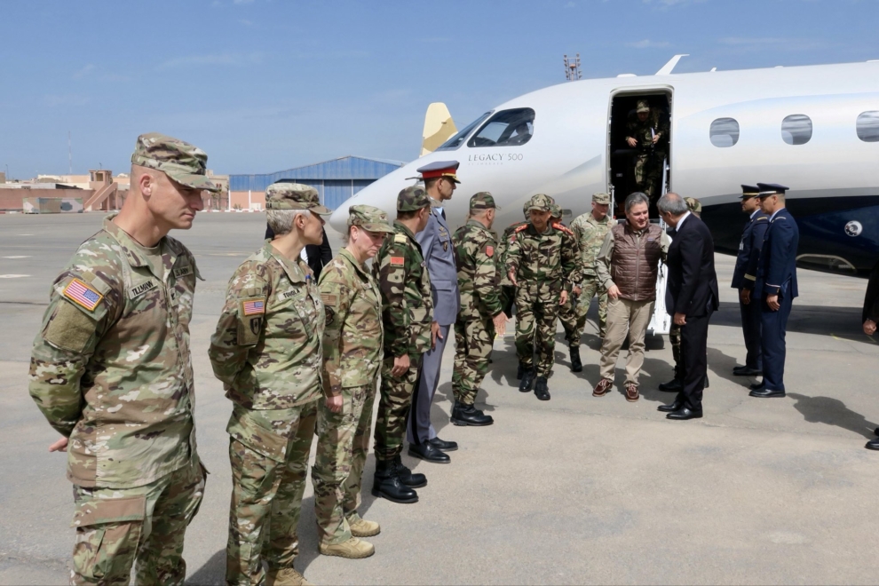 El embajador de EEUU en Marruecos, Duke Buchan, en su visita a la ciudad ocupada de Dajla