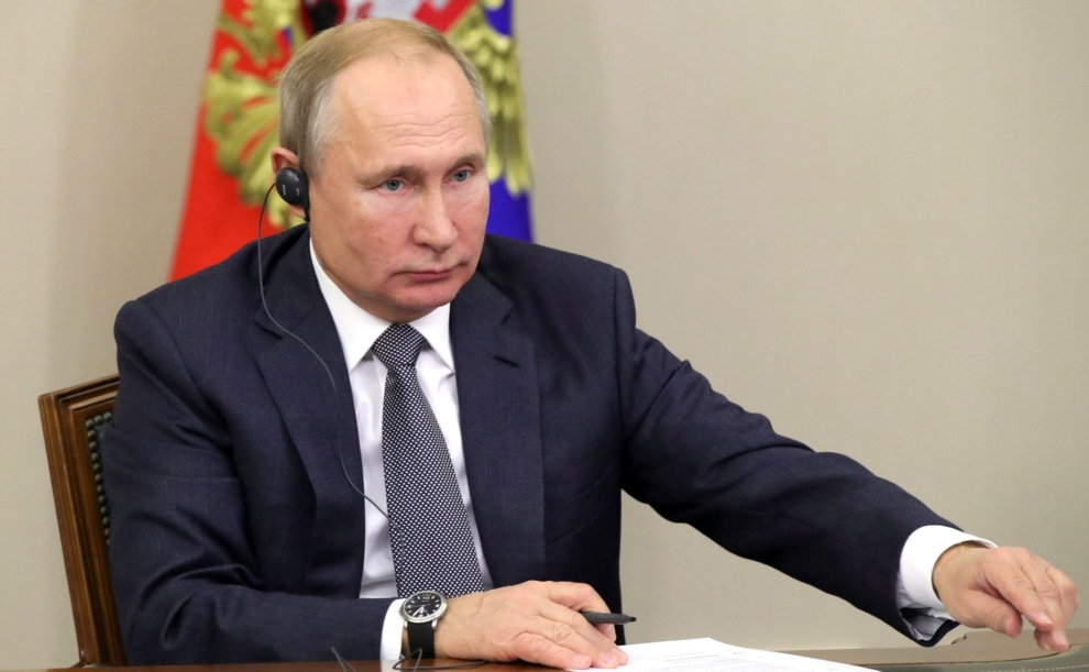 El presidente ruso, Vladimir Putin, durante la inauguración del gasoducto 'Poder de Siberia 1' en 2019