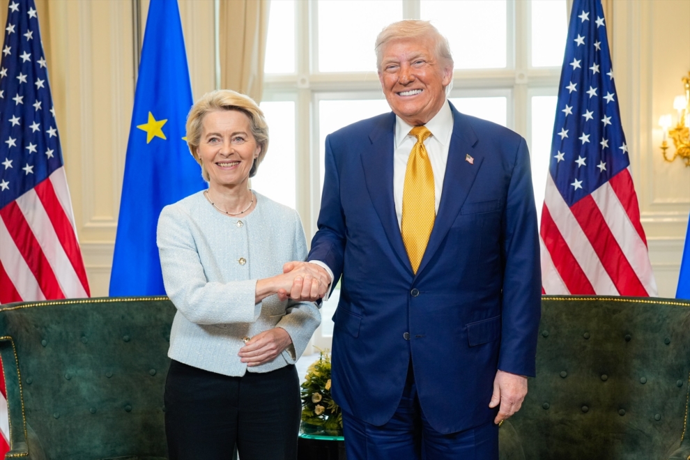La presidenta de la Comisión Europea, Ursula von der Leyen, y el presidente de EEUU, Donald Trump, se reunieron en Escocia para negociar el acuerdo