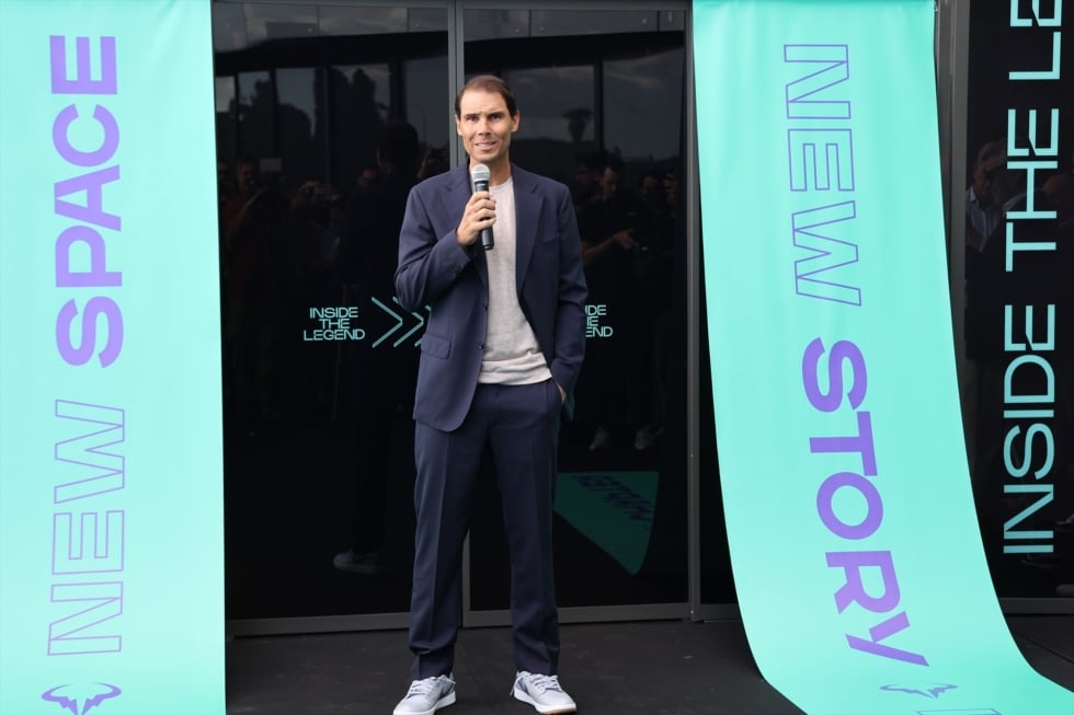 Rafa Nadal toma la palabra en la presentación de su museo