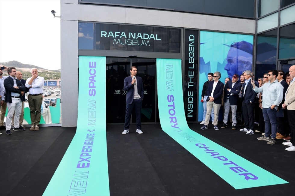Rafa Nadal en la presentación de su nuevo Museo ante prensa y familia