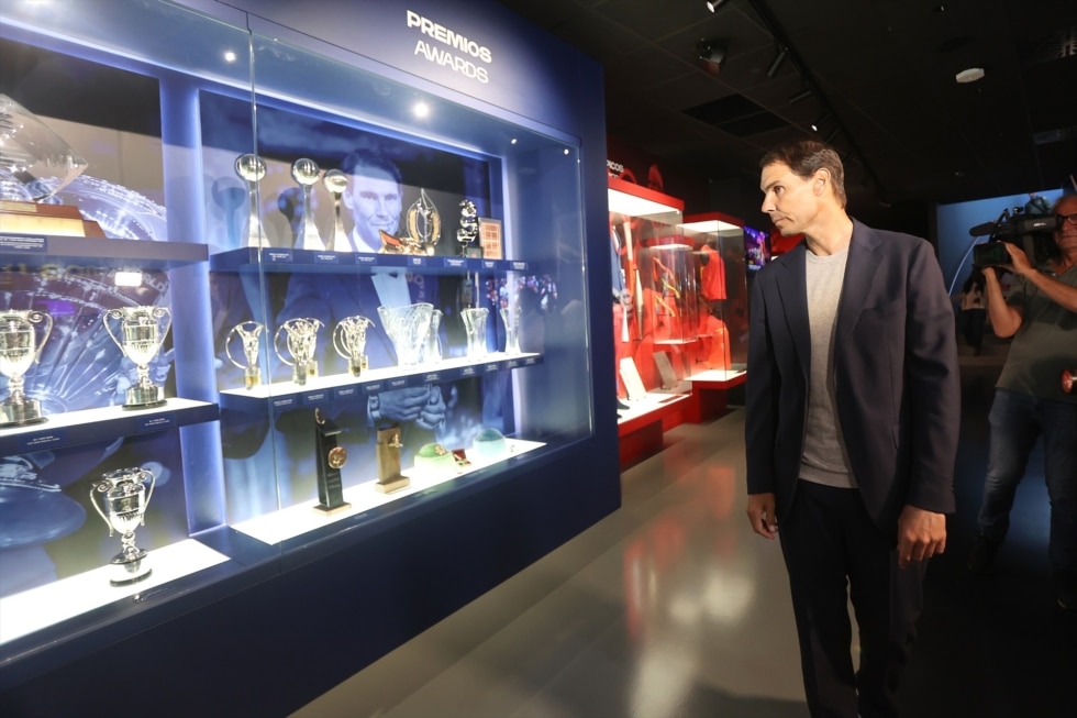 El tenista Rafael Nadal, durante la presentación de la ampliación del Rafa Nadal Museum