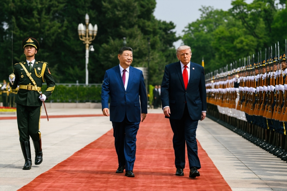 El presidente de EUU, Donald Trump, junto a su homólogo chino, Xi Jinping, durante su reciente visita a Pekín