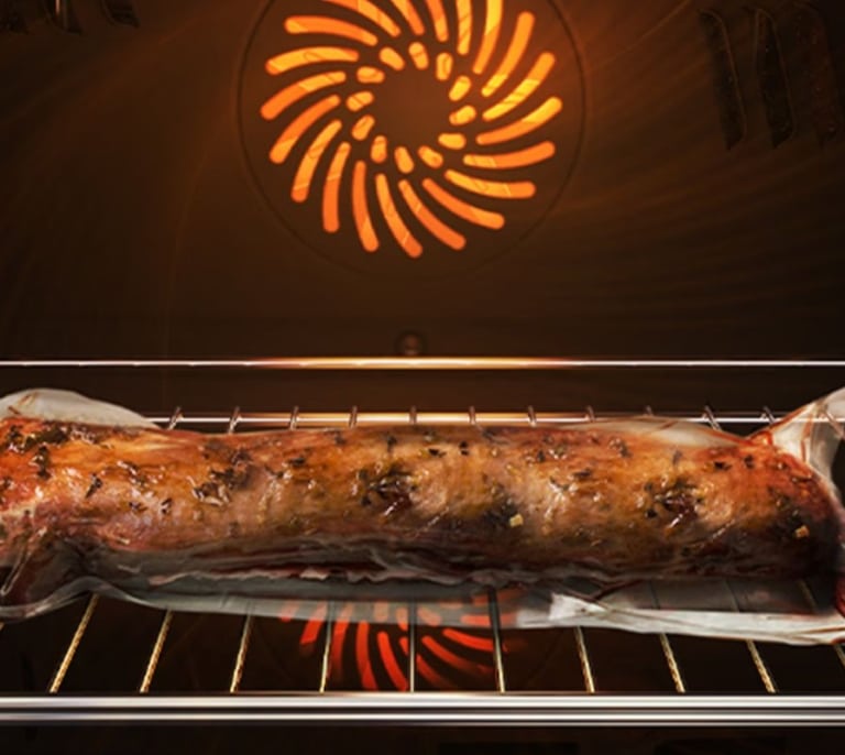 Samsung tiene el horno pirolítico que se limpia solo y permite cocinar dos platos a la vez