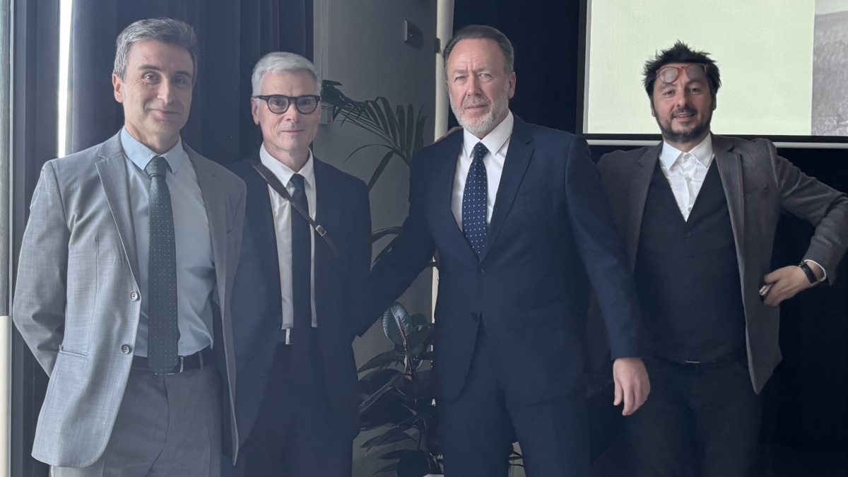 Francisco Pascual, José Aymá, Vicente Zabala de la Serna y Antonio Lucas, en el Círculo de Bellas Artes.