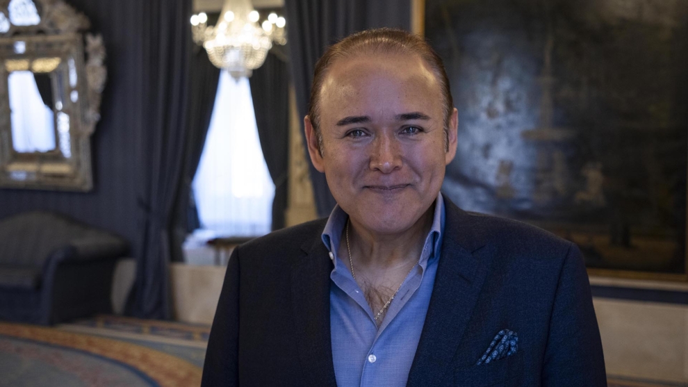 Javier Camarena, durante la entrevista con El Independiente en el Teatro Real.