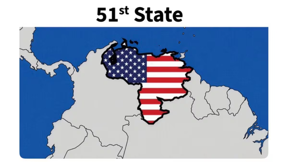 Imagen difundida en la que se habla de Venezuela como 'estado 51'