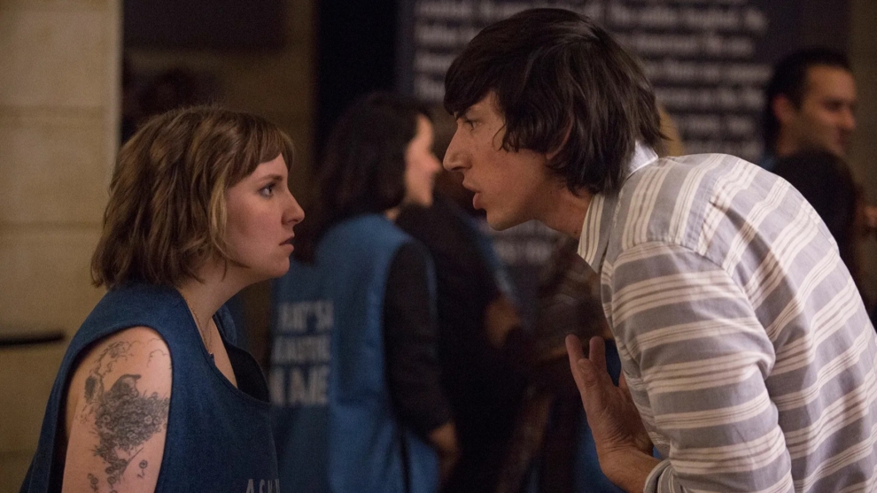 Lena Dunham y Adam Driver en 'Girls'