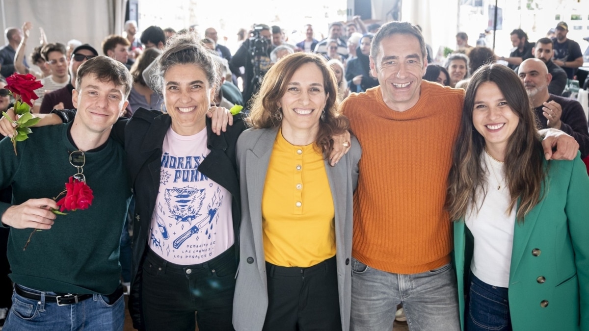 Manuela Bergerot; la ministra de Sanidad, Mónica García y el diputado de Más Madrid, Emilio Delgado.