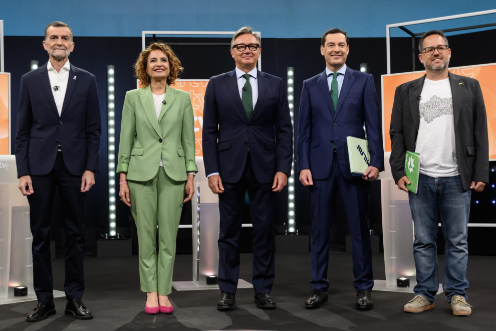 Primer debate electoral de los principales candidatos a la Junta de Andalucía
